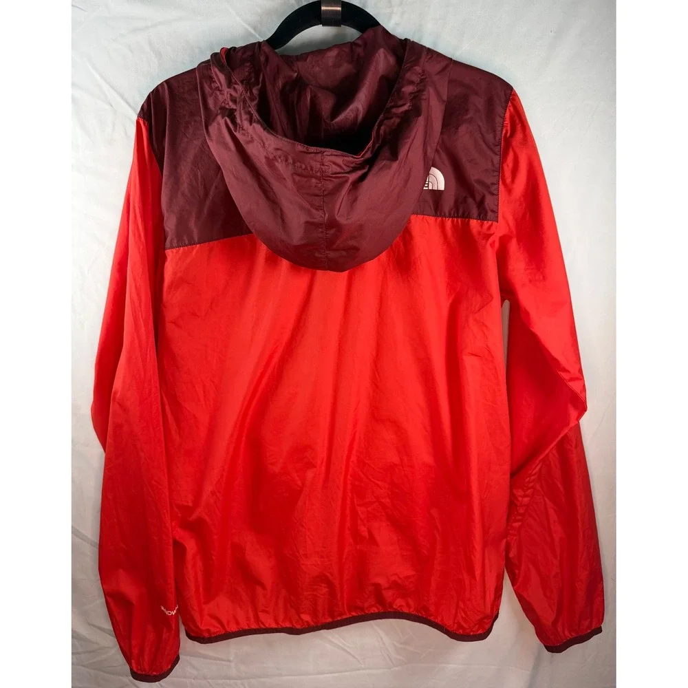 The North Face Fanorak Mens Small Red Burgundy Windbreaker‎ Jacket Quarter Zip